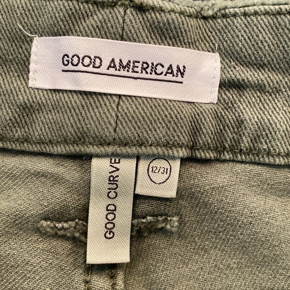 Good American Good Curve Jeans Olive Green SZ 31 - Picture 2 of 7